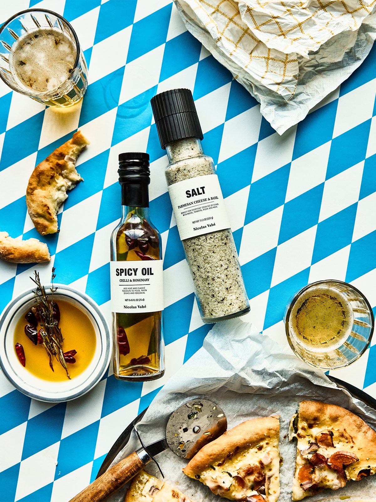 Nicolas Vahé Gift box, Pizza kit - seasoning & oil, 310cl / 25 g Flerfarget