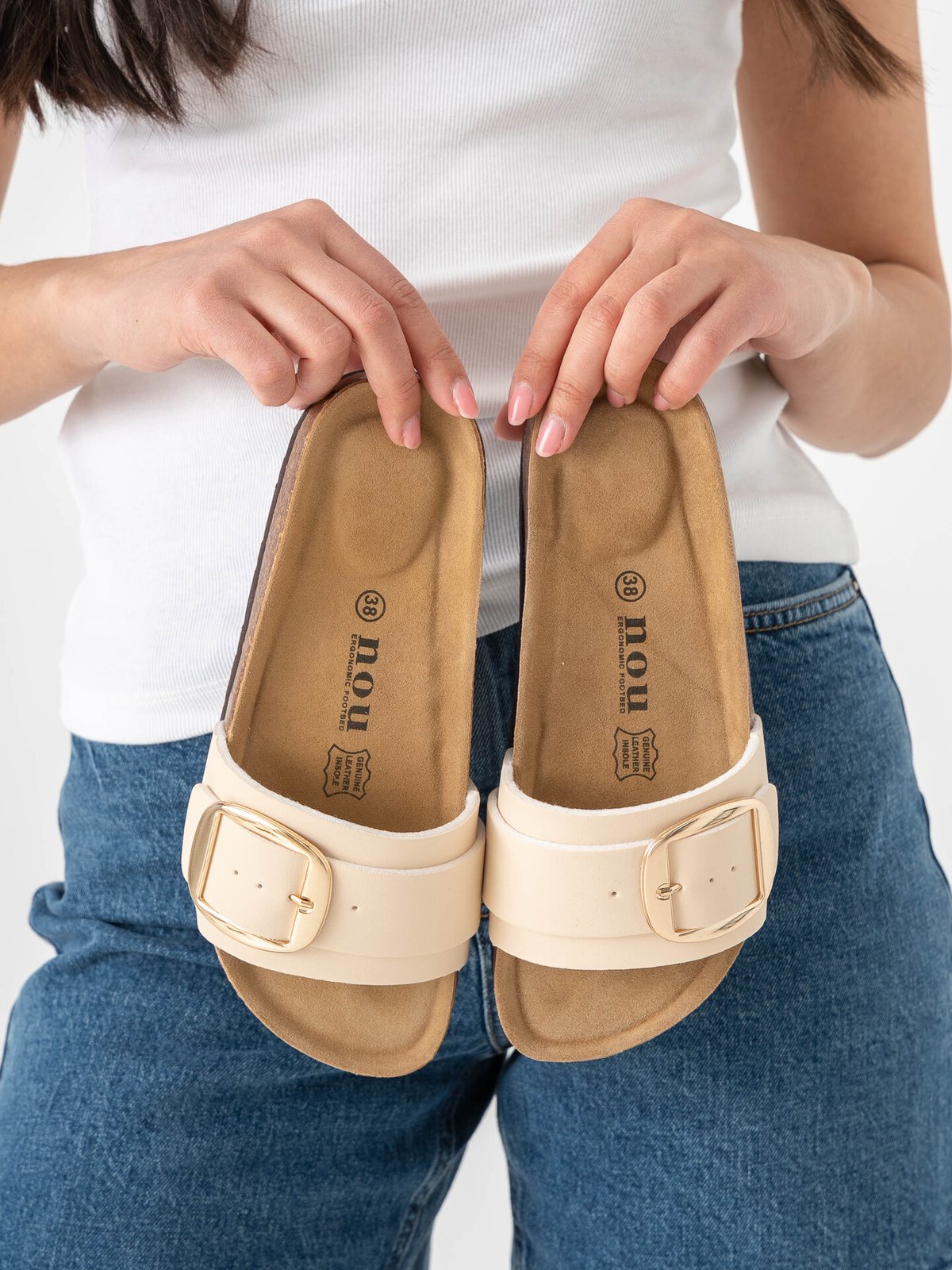 Nou Dreya Cork Sandal v2 Angora
