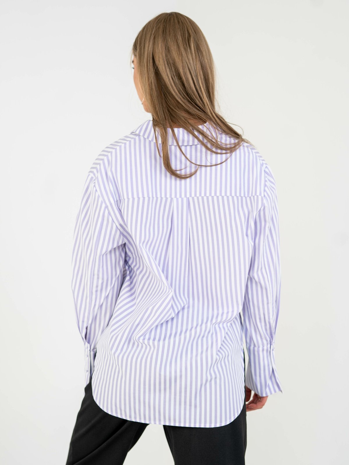 NORR Helen Shirt Lilac Stripe