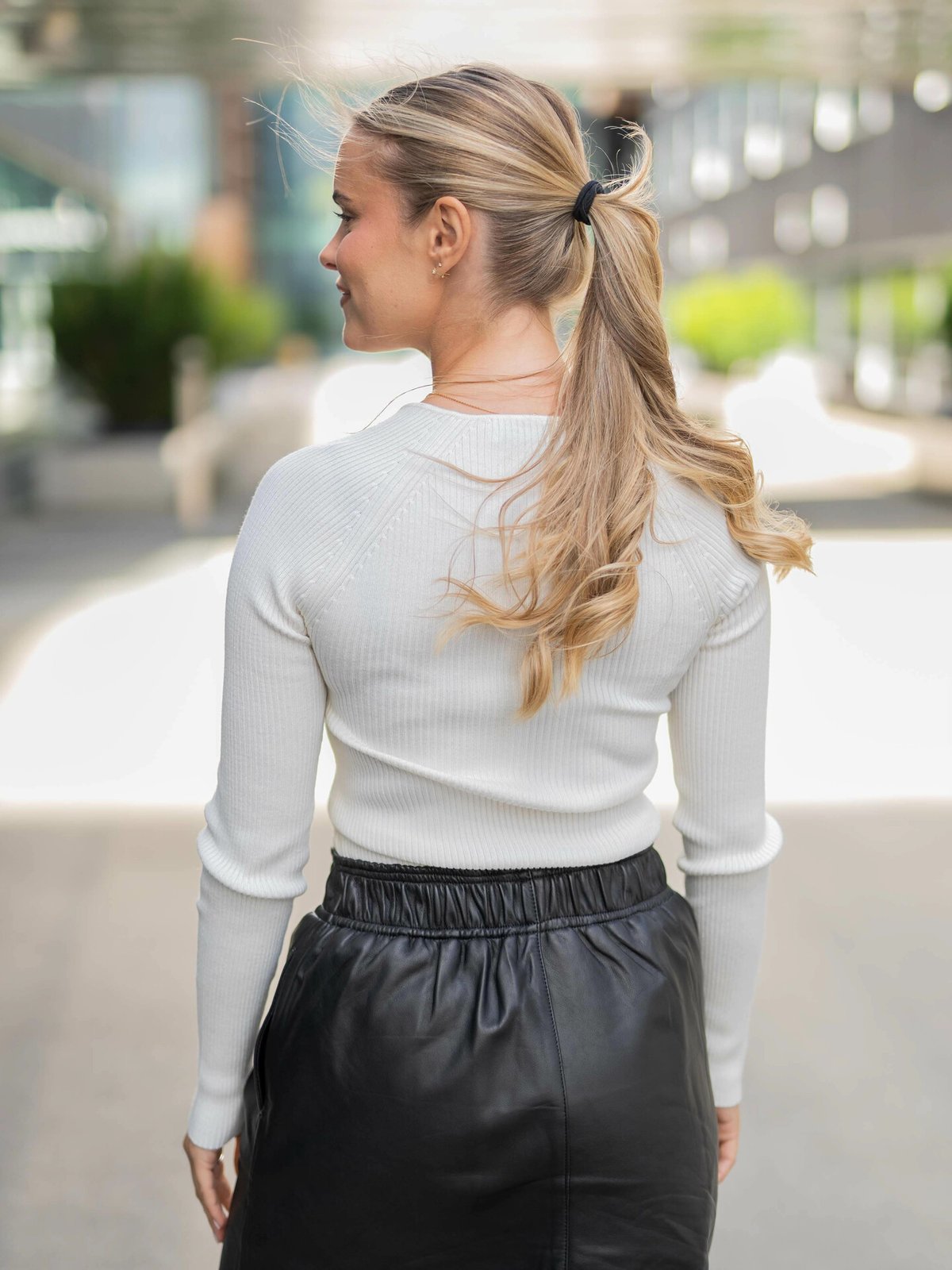 NORR Sherry Knit Top Off White