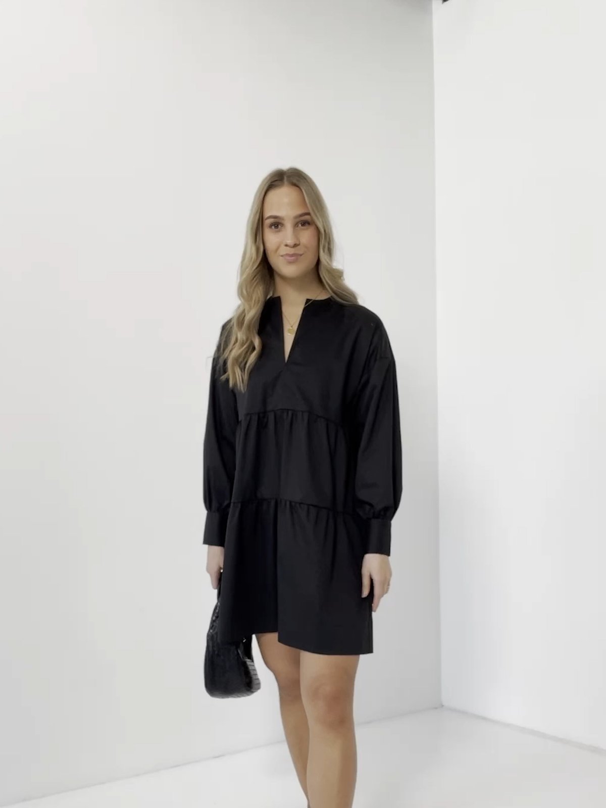 NORR Cilla Bomba Short Dress Black