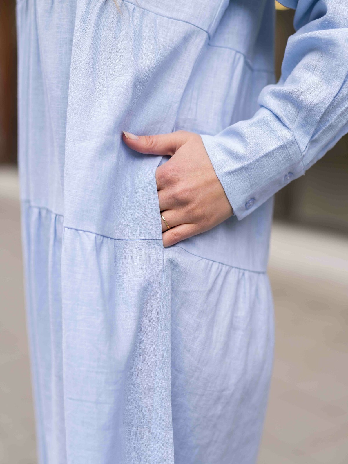 NORR Esma Bomba Short Dress Light Blue