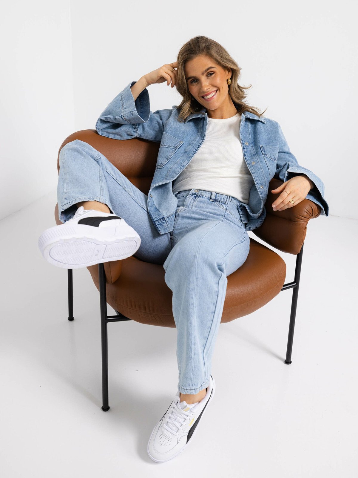 NORR Hannalie Denim Jacket Blue Wash