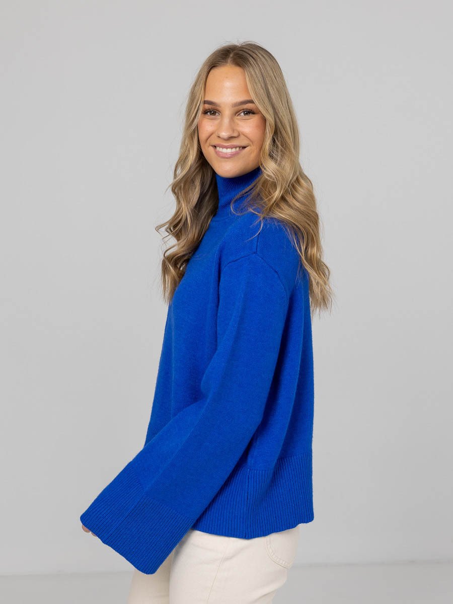 NORR Lindsay Wide Sleeve Knit top Blue