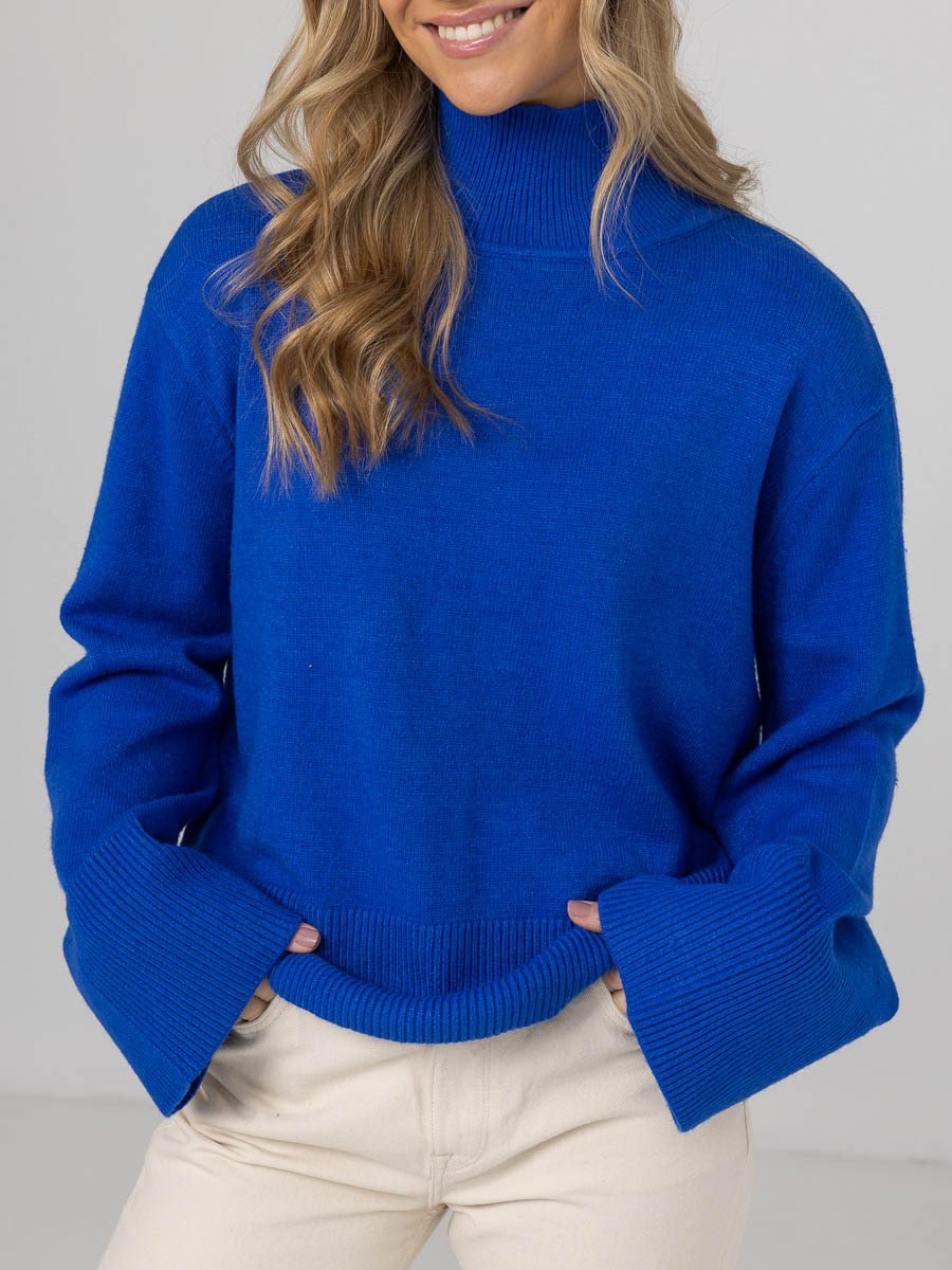 NORR Lindsay Wide Sleeve Knit top Blue