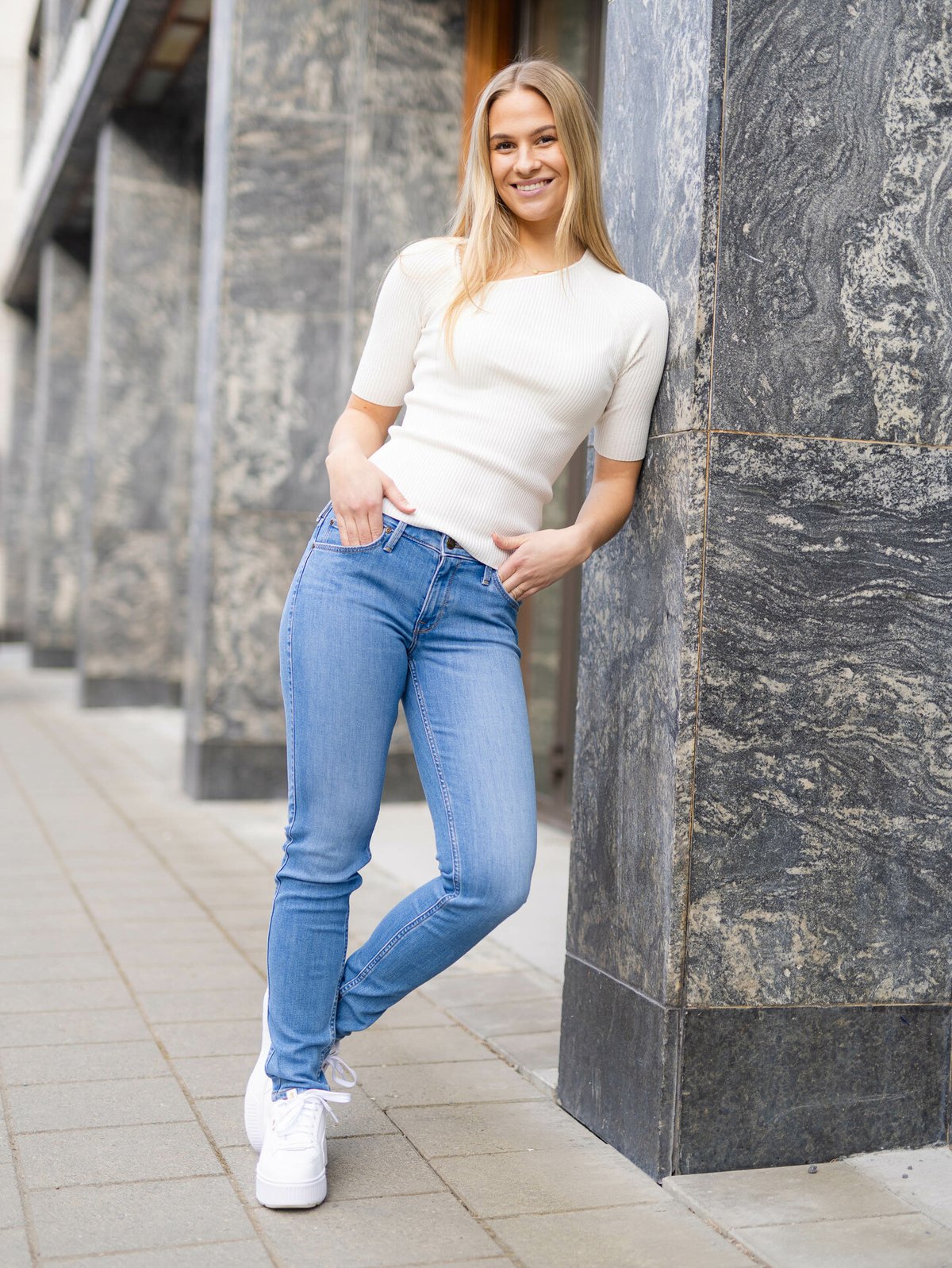 NORR Sherry Knit Tee Off-White