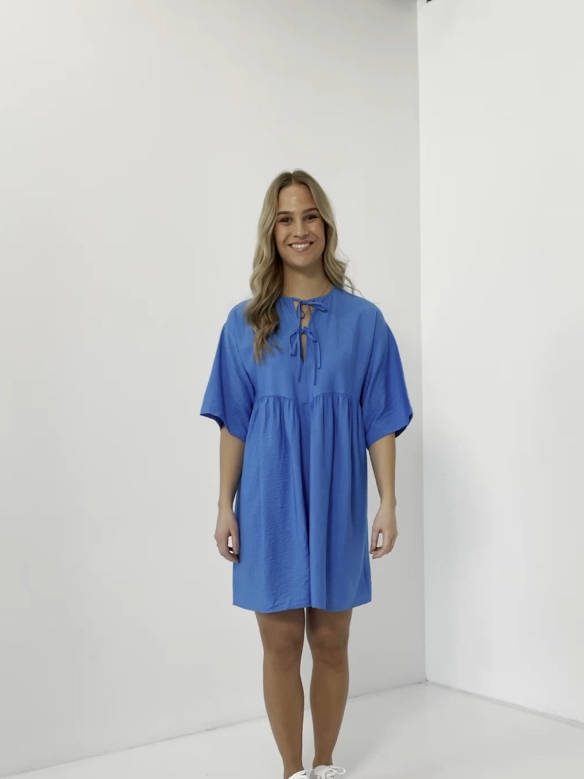 NORR Alyssa Lunette Dress Ibiza Blue