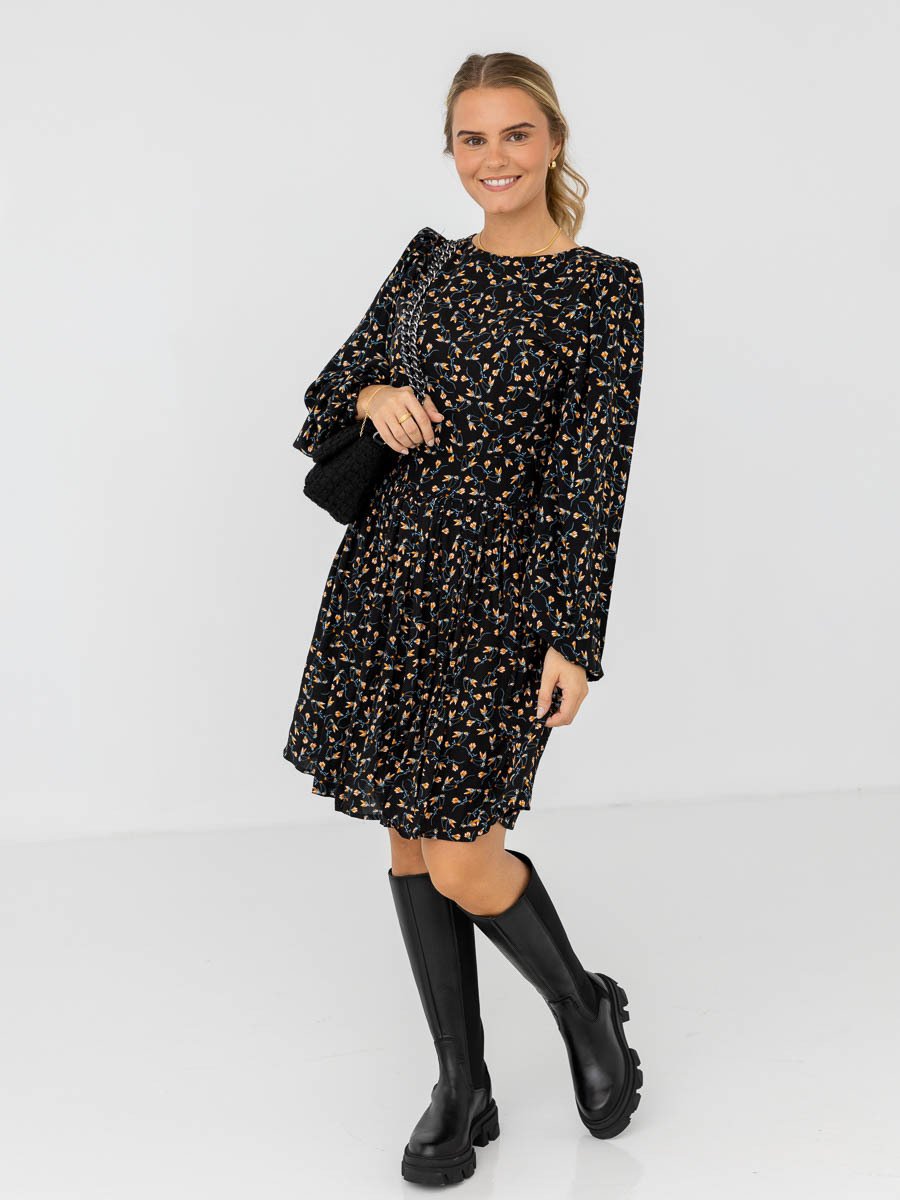 NORR Sabby dress Black Flower Print