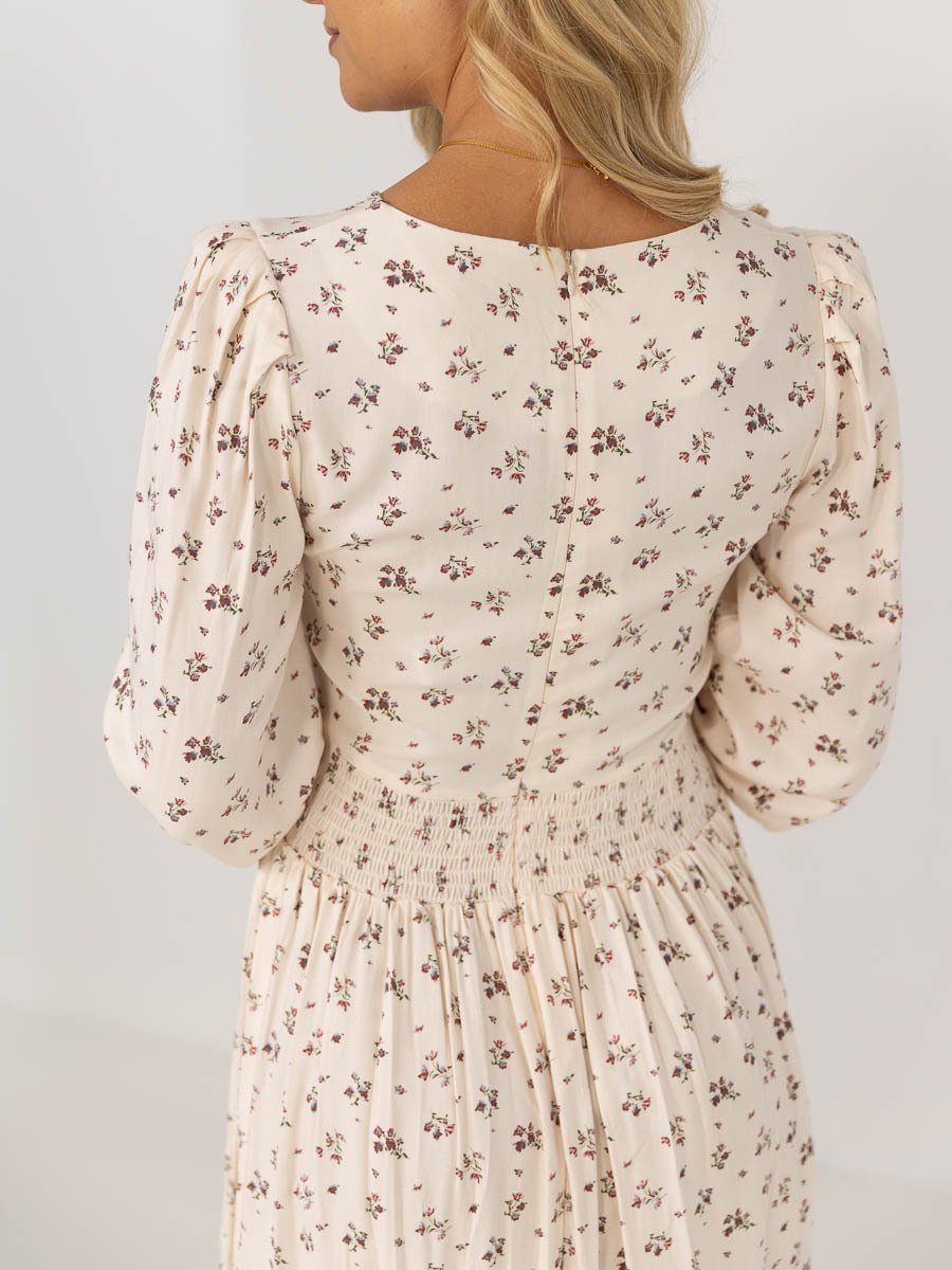 NORR Sabby dress Off-white Flower Print