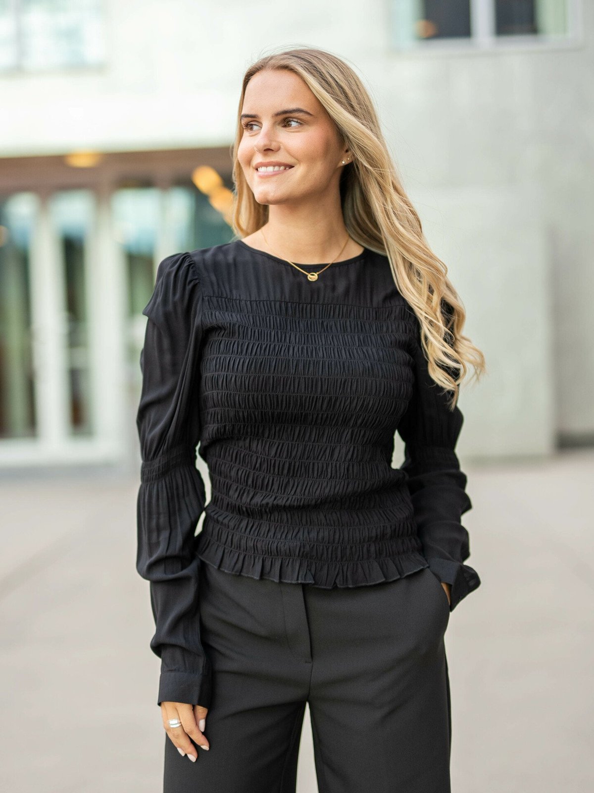 NORR Sabby Smock top Black