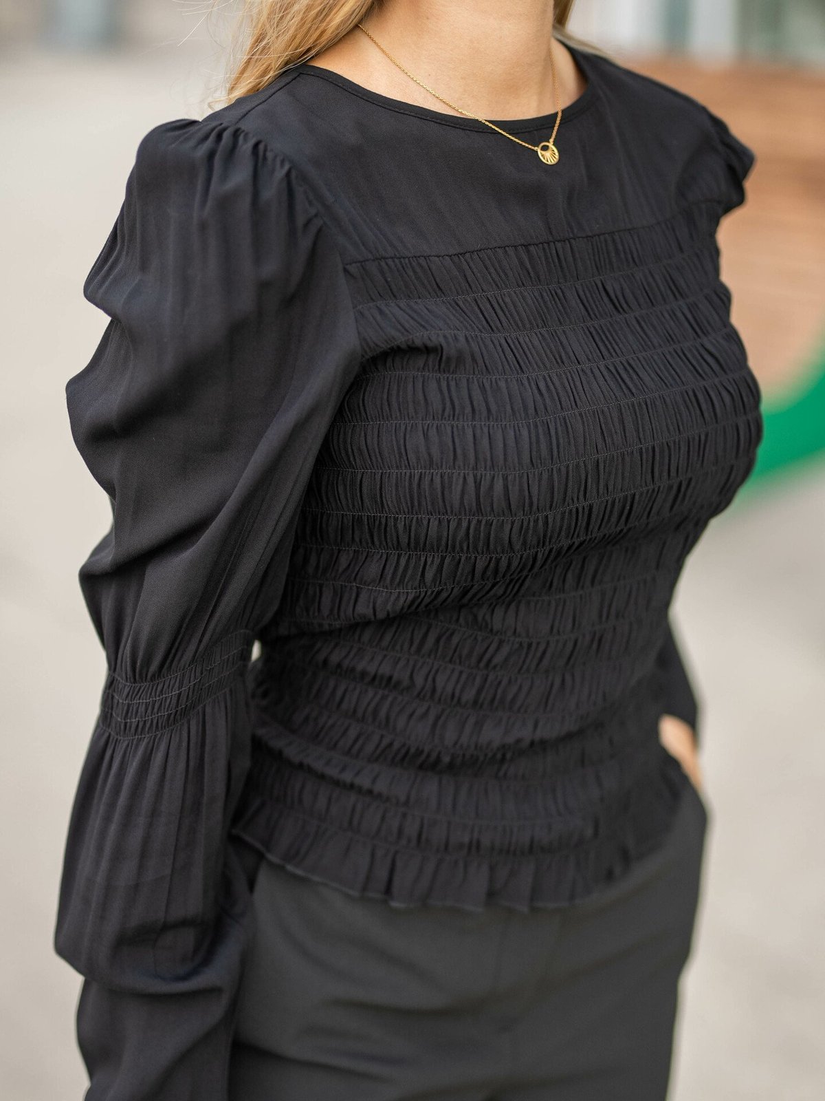 NORR Sabby Smock top Black