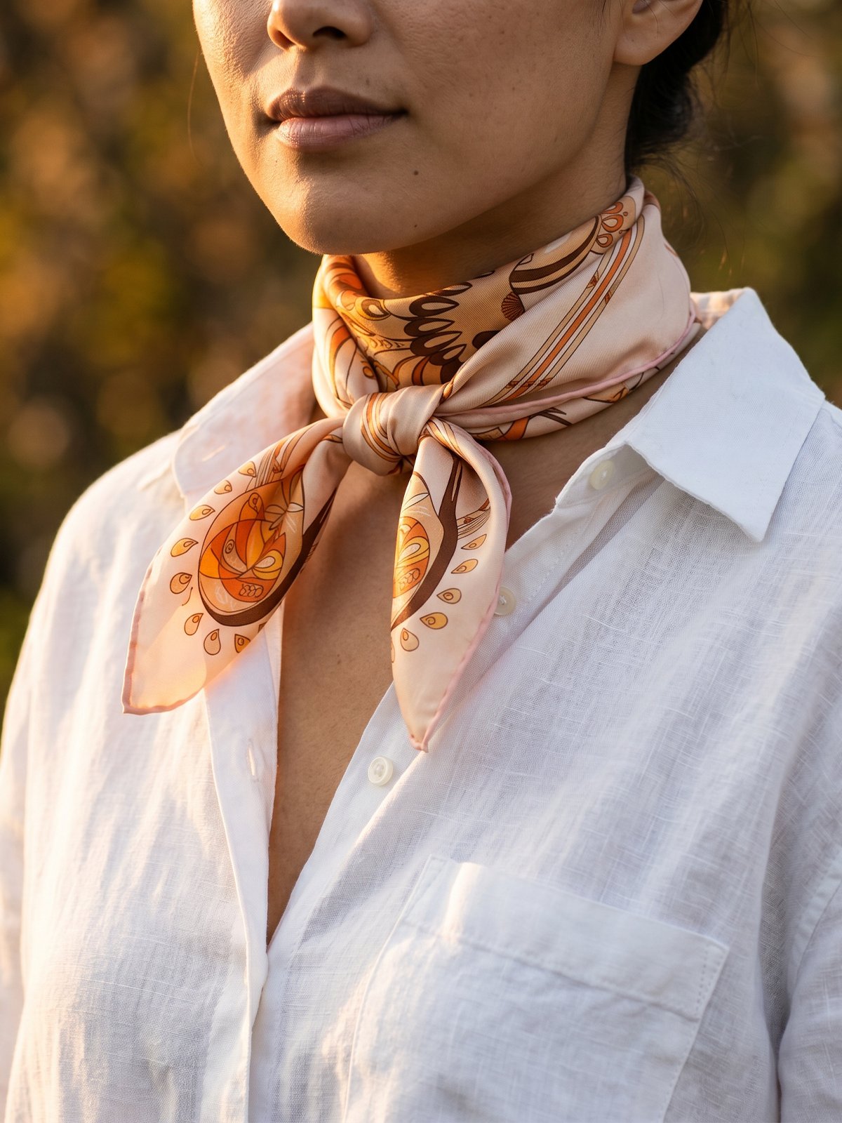 Nohr Studio Sonja Silkeskjerf 65 x 65 cm Rosa