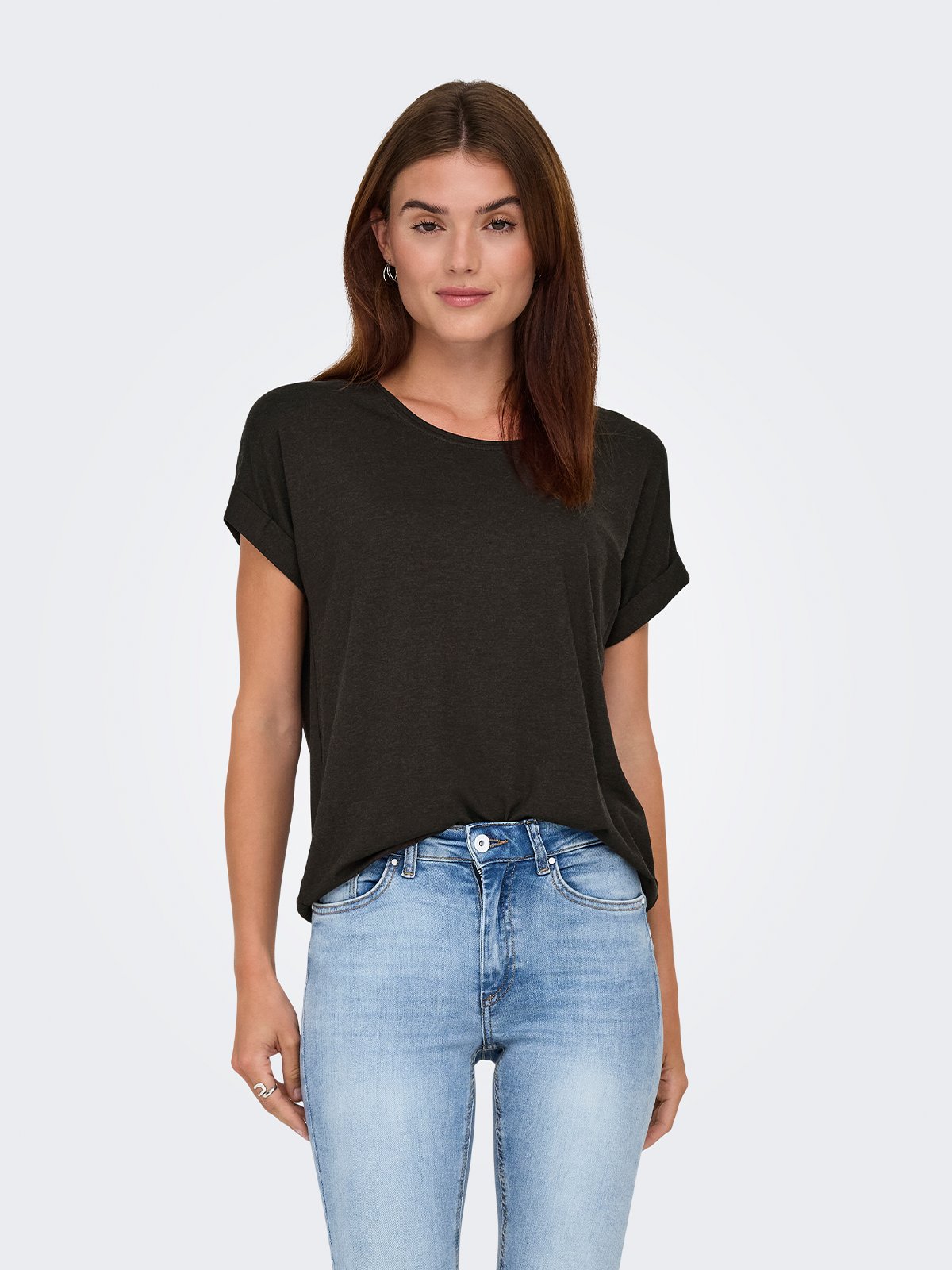 Only Moster Short Sleeve O-Neck Top Java Melange