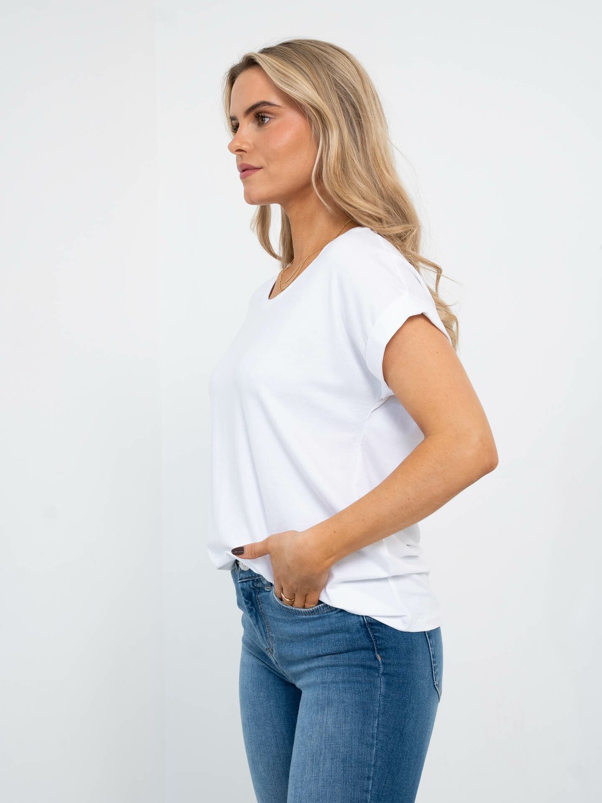 Only Moster Short Sleeve O-Neck Top White