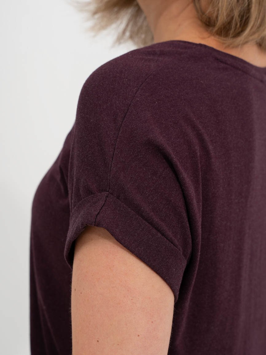Only Moster Short Sleeve O-Neck Top Winetasting