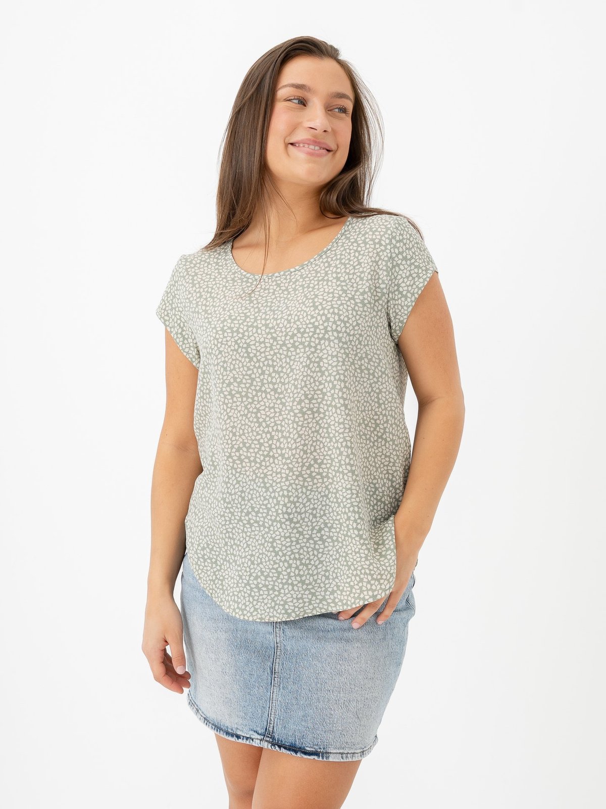 Only Vic Short Sleeve Top Lily Pad Marekka
