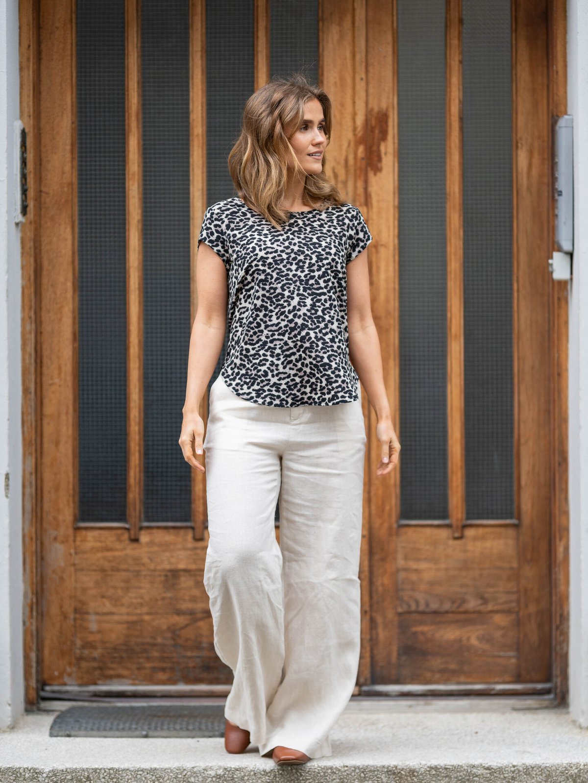 Only Vic Short Sleeve Top Pumice Stone