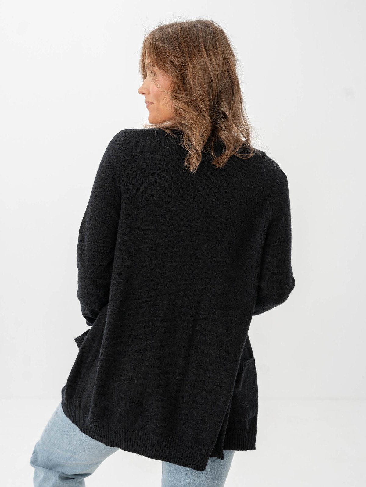 Only Lesly Long Sleeve Open Cardigan Knit Black