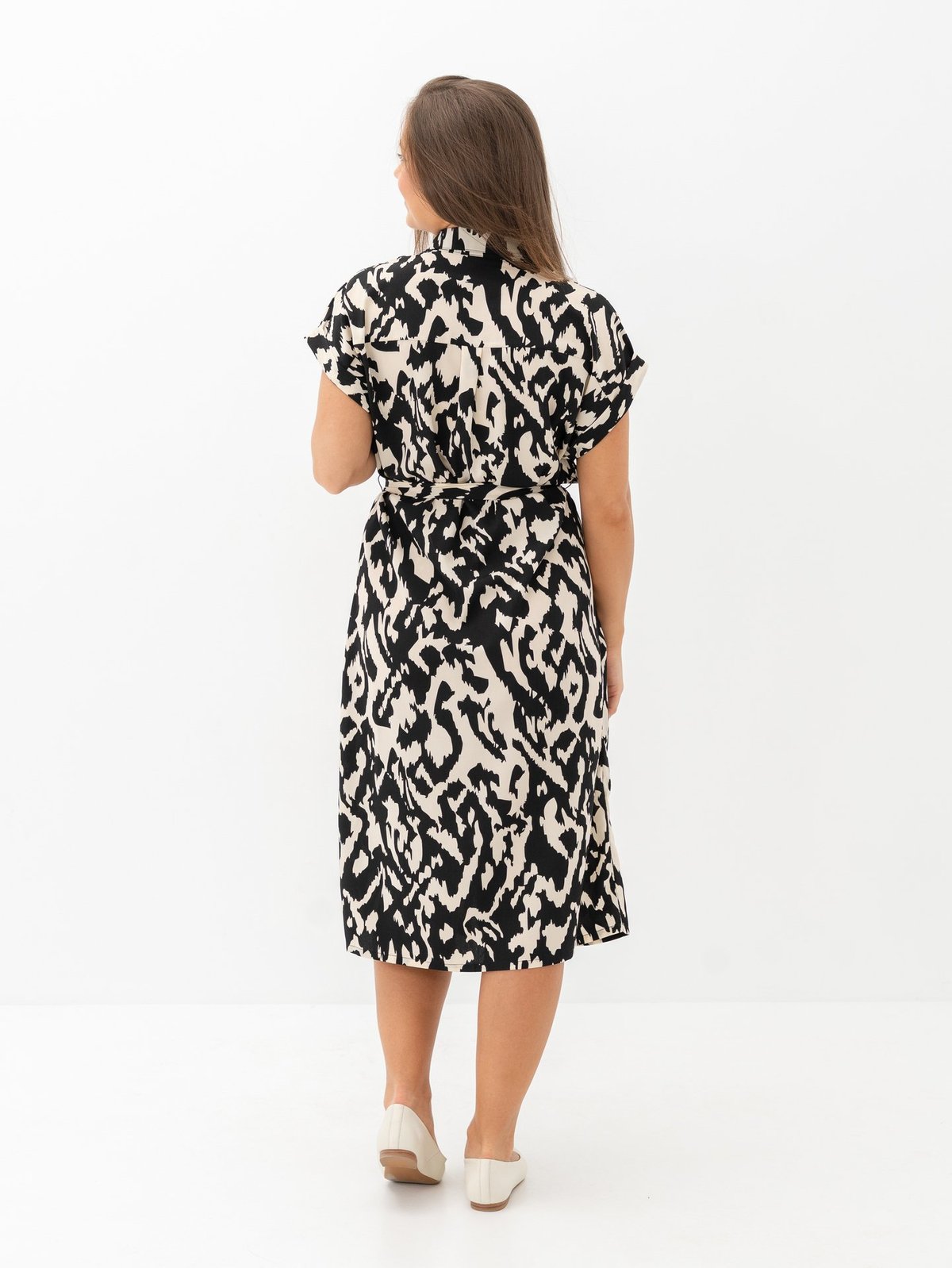 Only Hannover Short Sleeve Shirt Dress Birch / Black