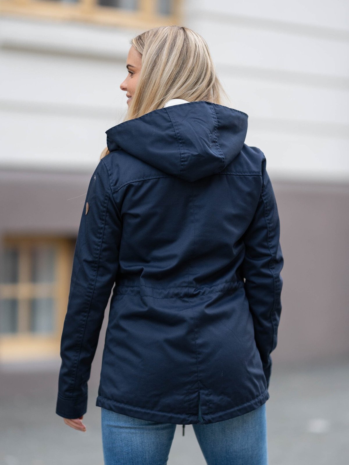 Only Lorca Canvas Parka Blue Graphite