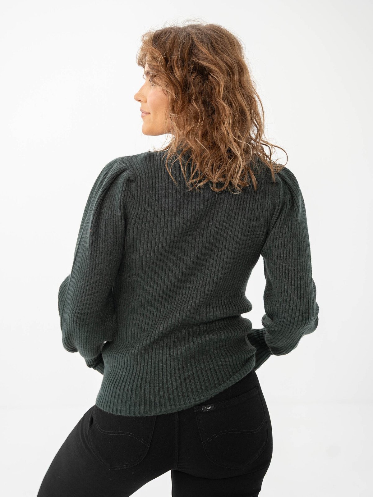 Only Katia Long Sleeve Highneck Pullover Knit June Bug