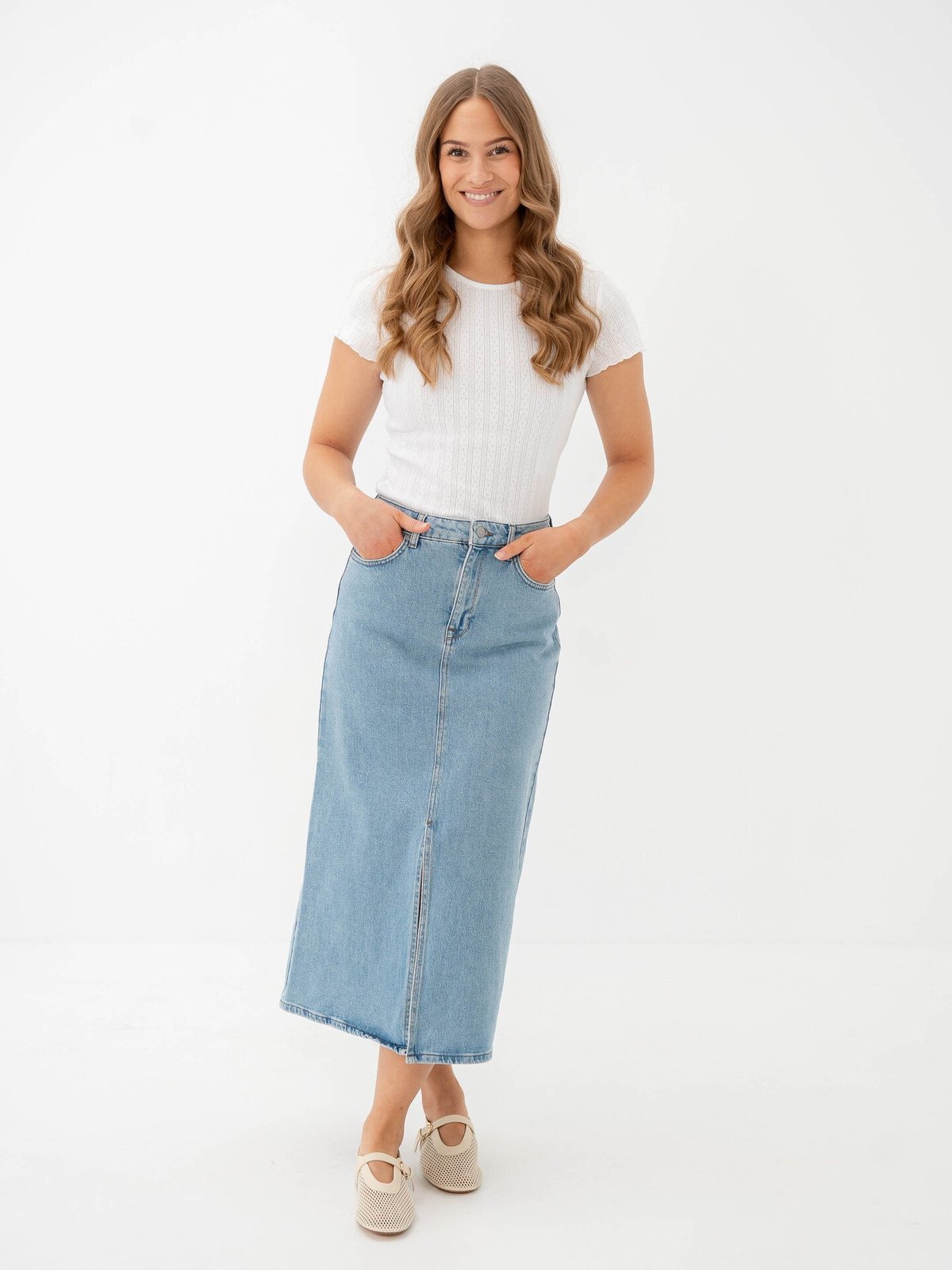 Only Carlotta Short Sleeve Top White