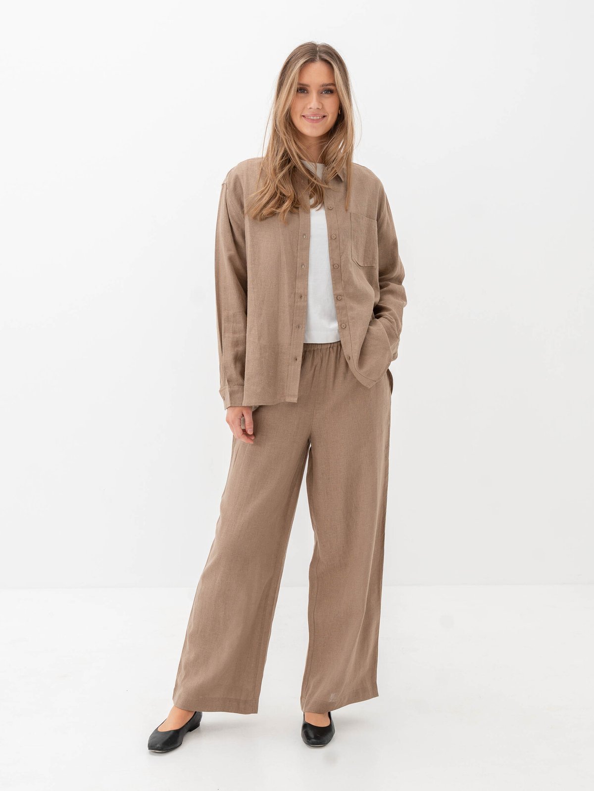 Only Tokyo Linen Blend Shirt Brindle