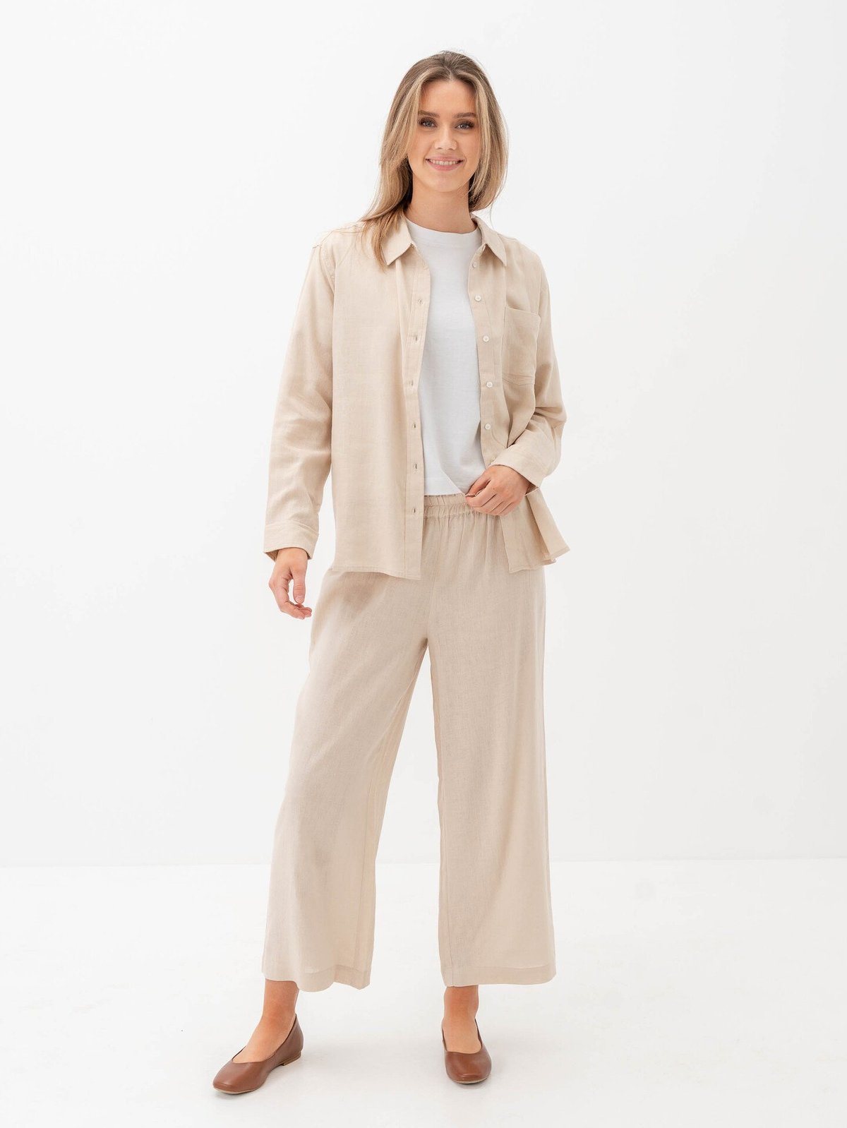 Only Tokyo Linen Blend Shirt Moonbeam