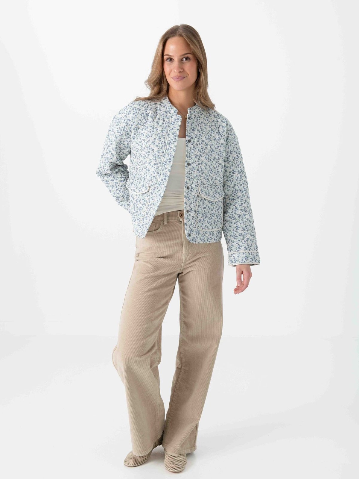 Only Hope Global High Waist Wide Cord Pant Oatmeal