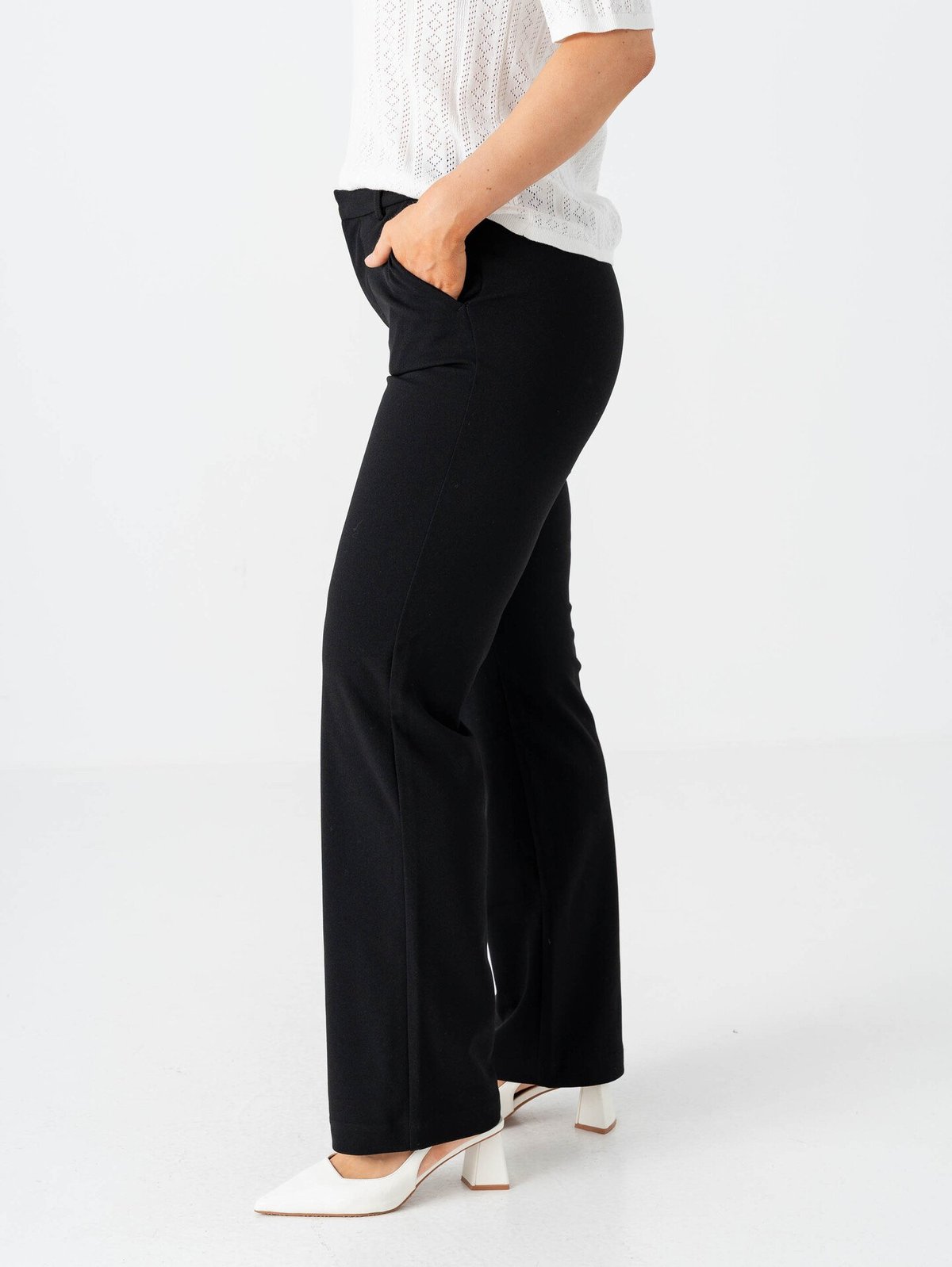 Only Raffy-Yo Life Mid Straight Pant Black