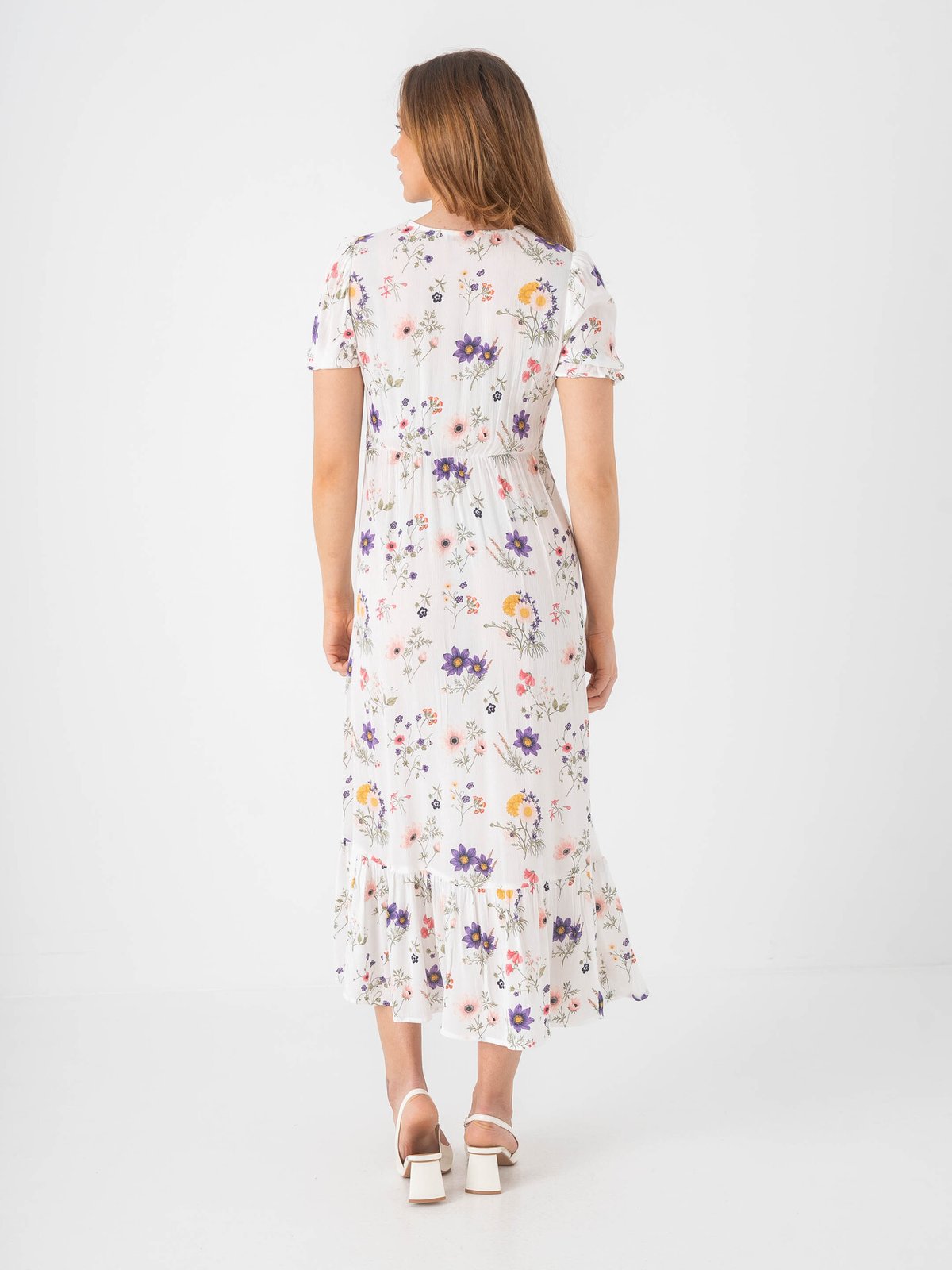 Only Chianti Short Sleeve long Dress Hvit