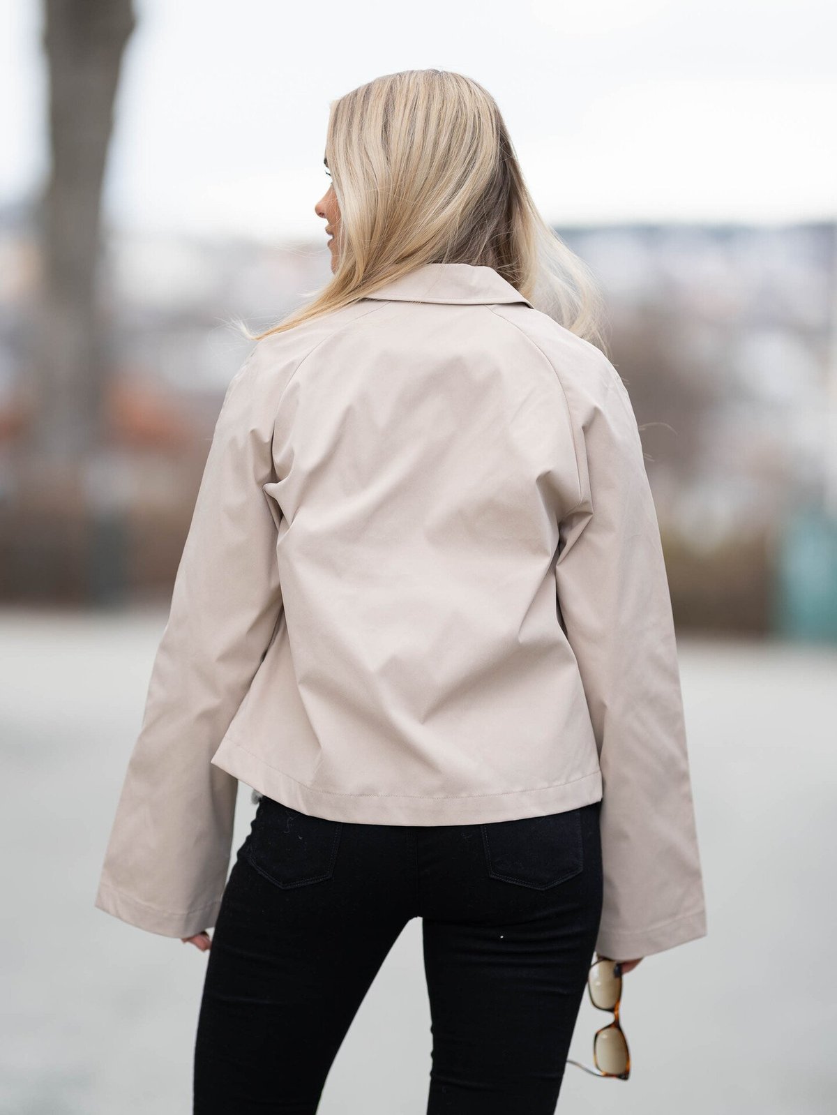 Only April Short Trenchcoat Oxford Tan