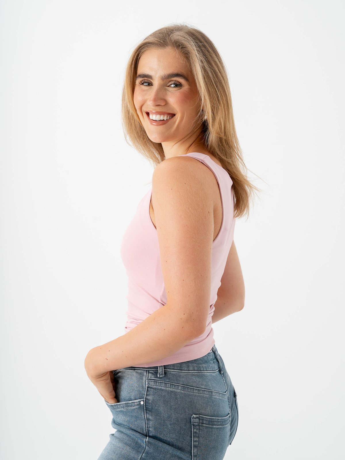 Only Ea Sleeveless 2-Ways Fit Top Bleached Mauve