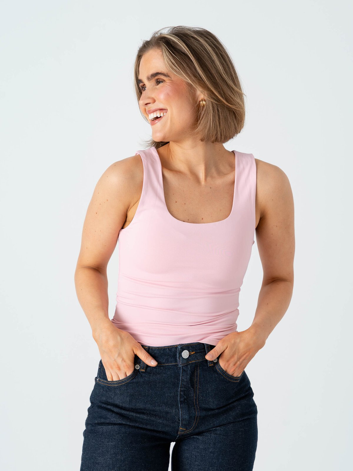 Only Ea Sleeveless 2-Ways Fit Top Romance Rose