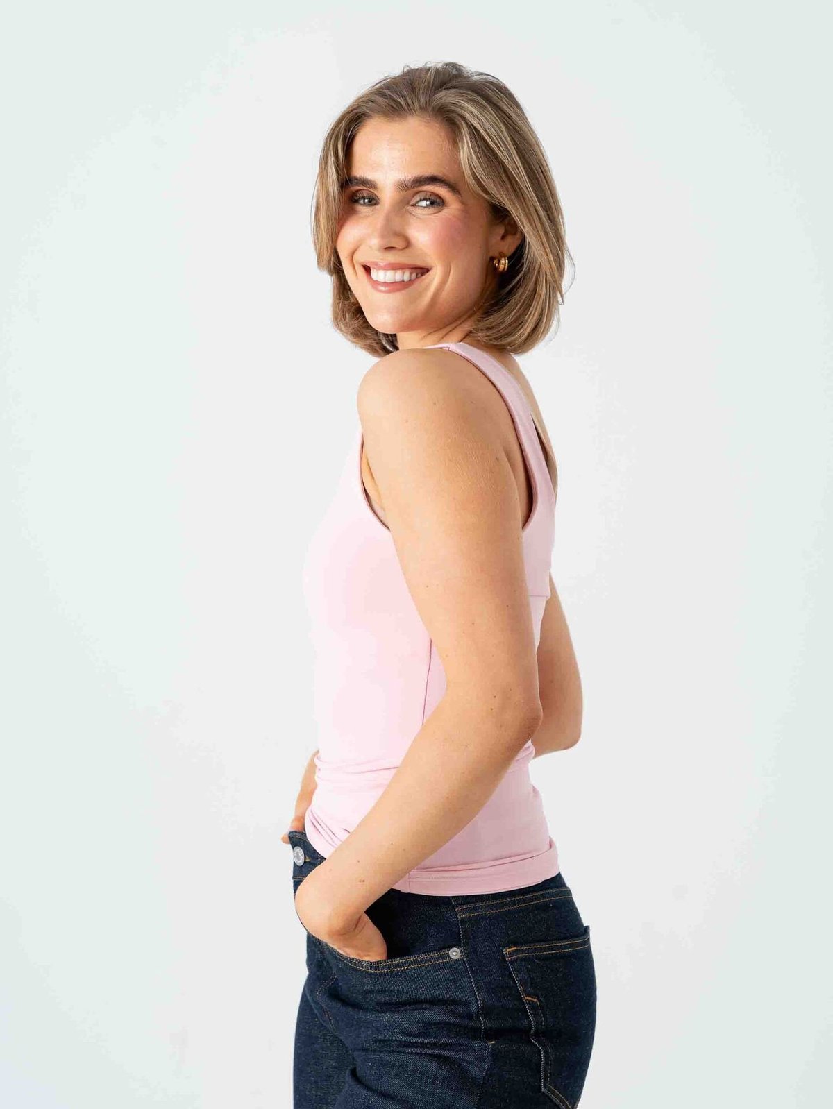 Only Ea Sleeveless 2-Ways Fit Top Romance Rose