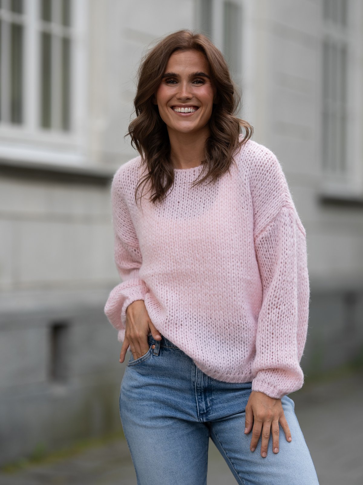 Only Nordic Life Long Sleeve O-Neck Knit Potpourri