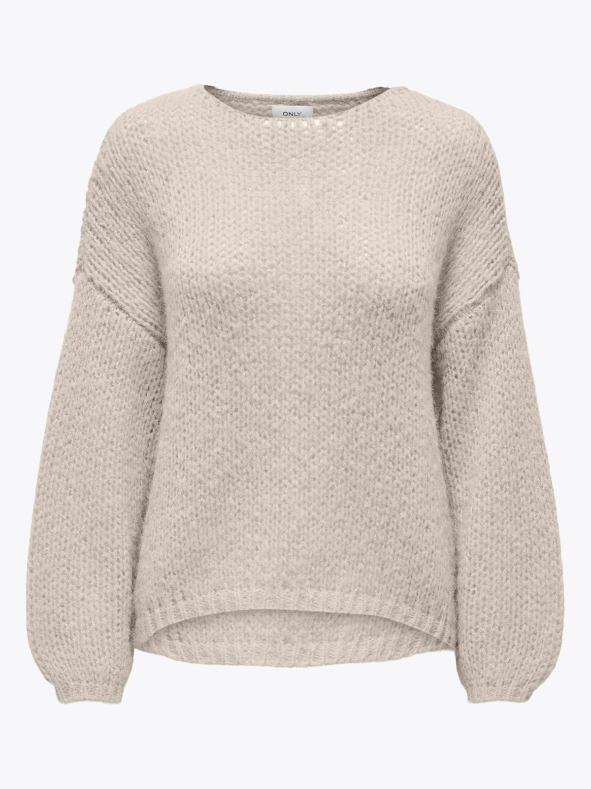 Only Nordic Life Long Sleeve O-Neck Knit Pumice Stone