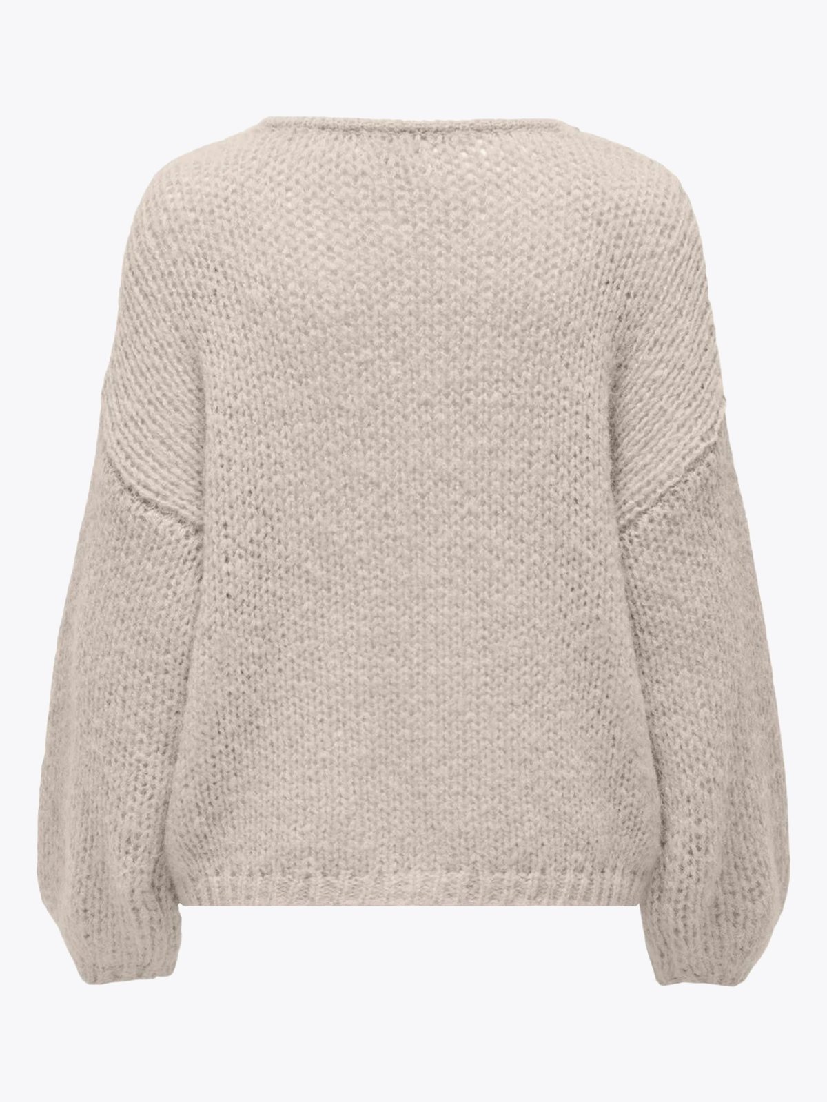 Only Nordic Life Long Sleeve O-Neck Knit Pumice Stone