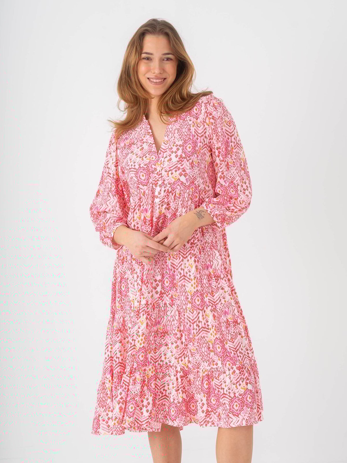 Only Milana 7/8 Dress Cloud Dancer / Sikka Graphic