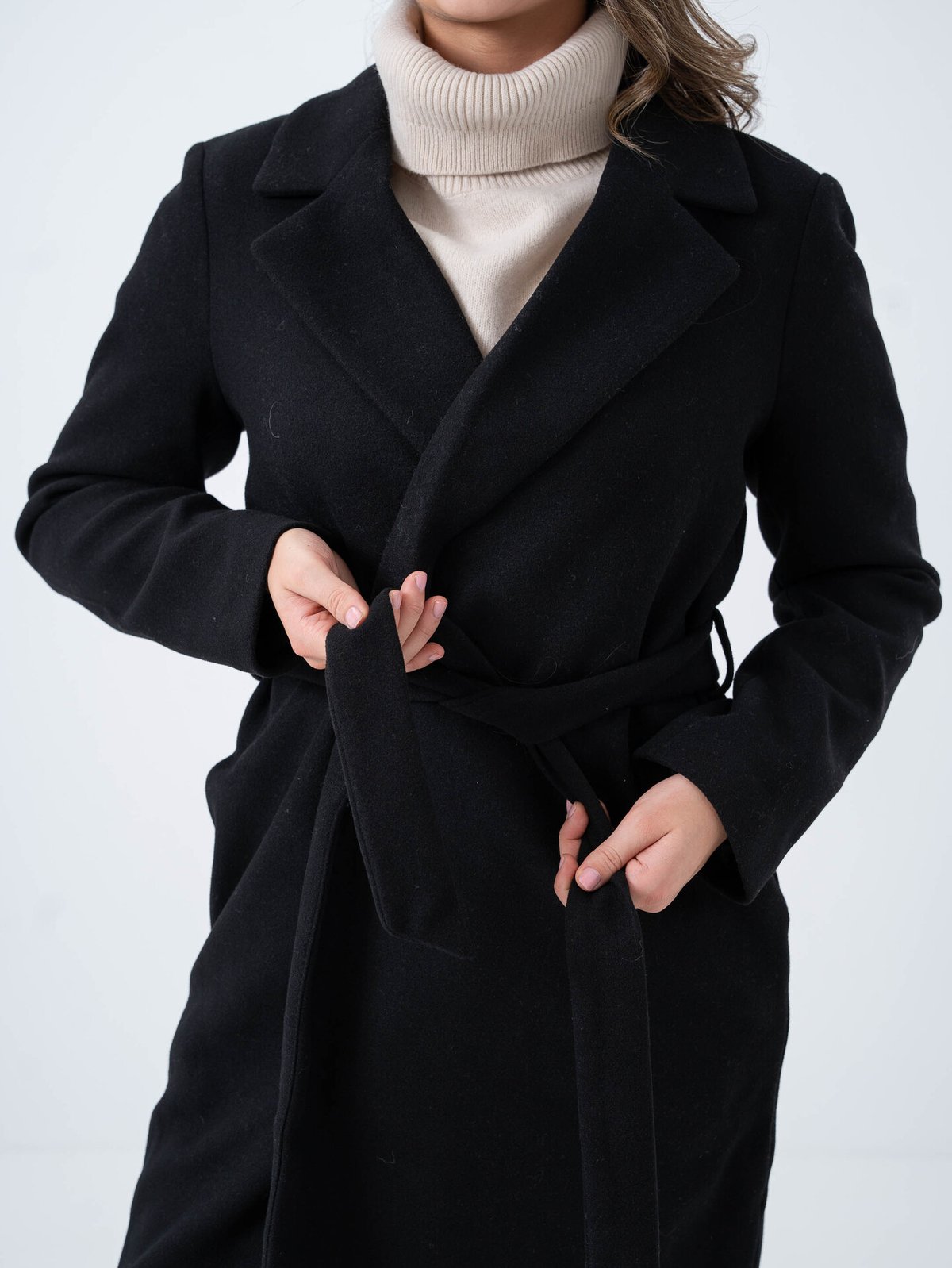Only Alvilda Life Wrap Coat Black