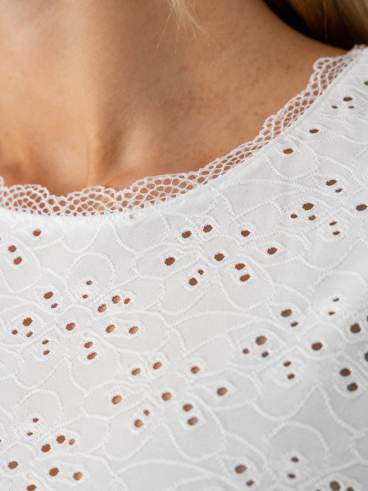 Only New Smilla Life Short Sleeve Puff Top Cloud Dancer