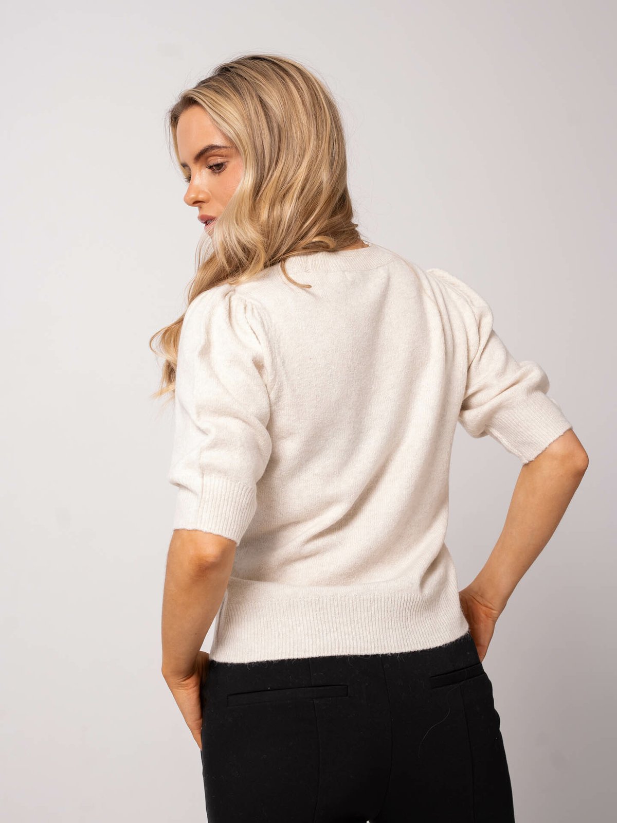 Only Rica Life 2/4 Pullover Knit Birch W. Melange