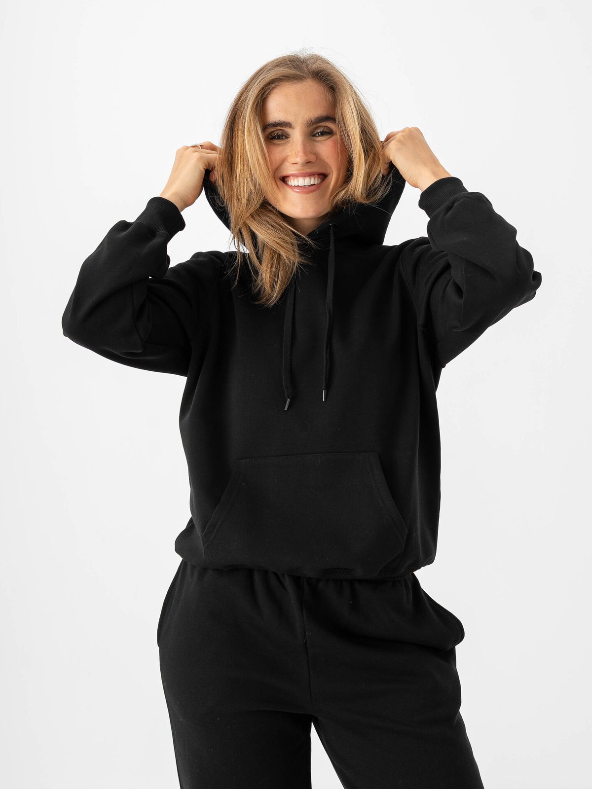Only Daze Long Sleeve Hood Sweat Black