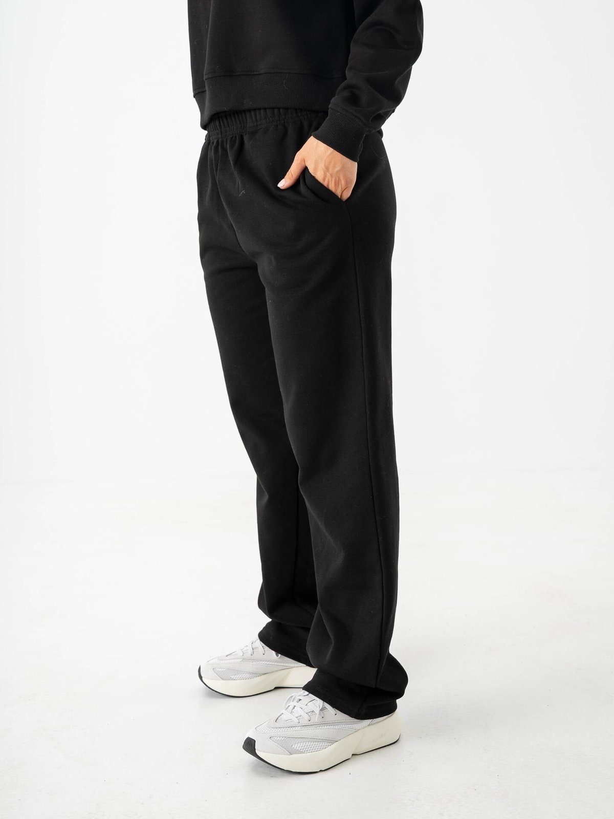 Only Daze Straight Pants Sweat Black