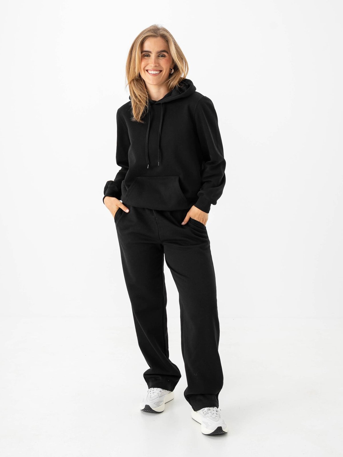 Only Daze Straight Pants Sweat Black