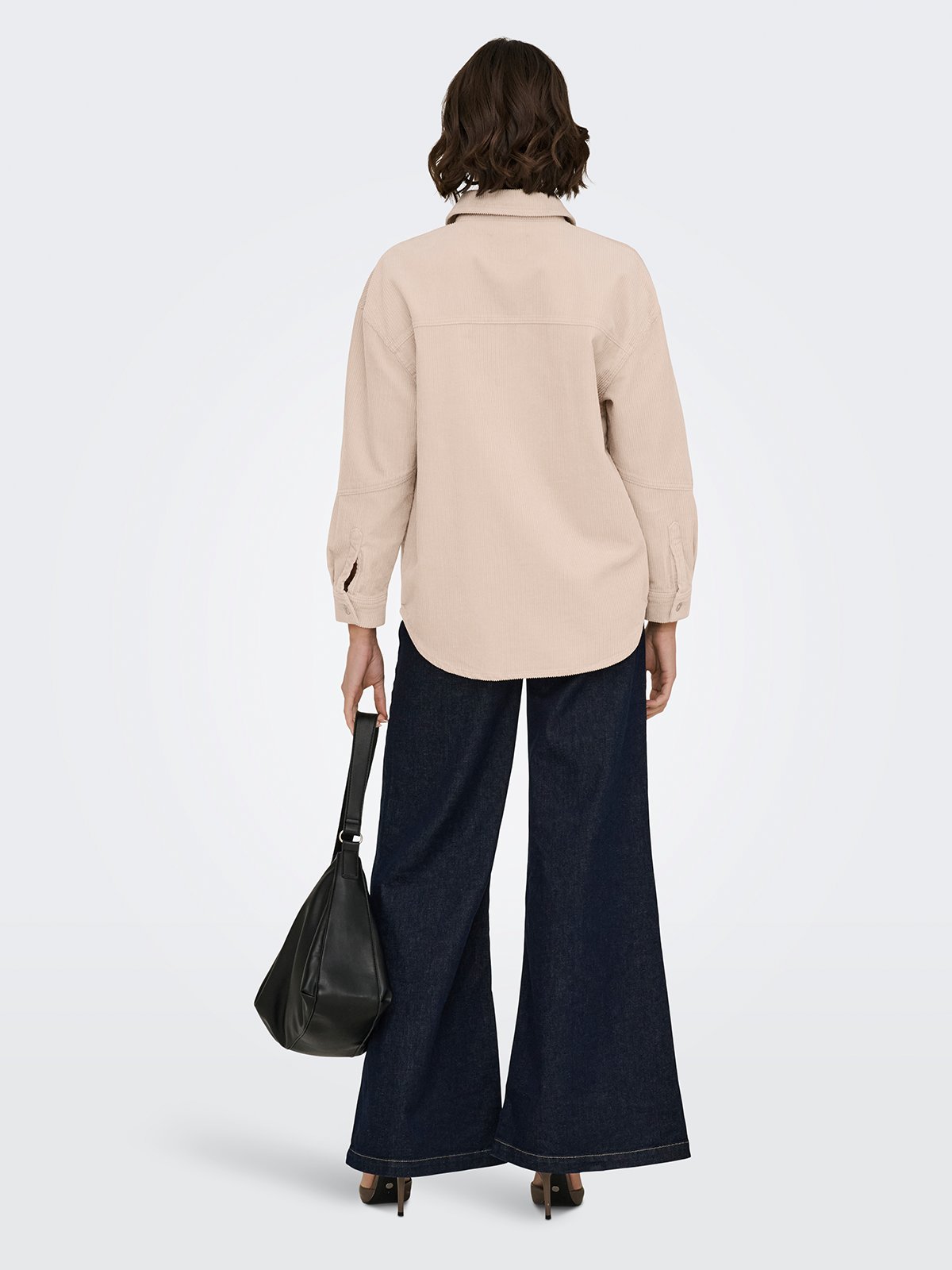 Only Tiggy Long Sleeve Cord Shacket Silver Lining