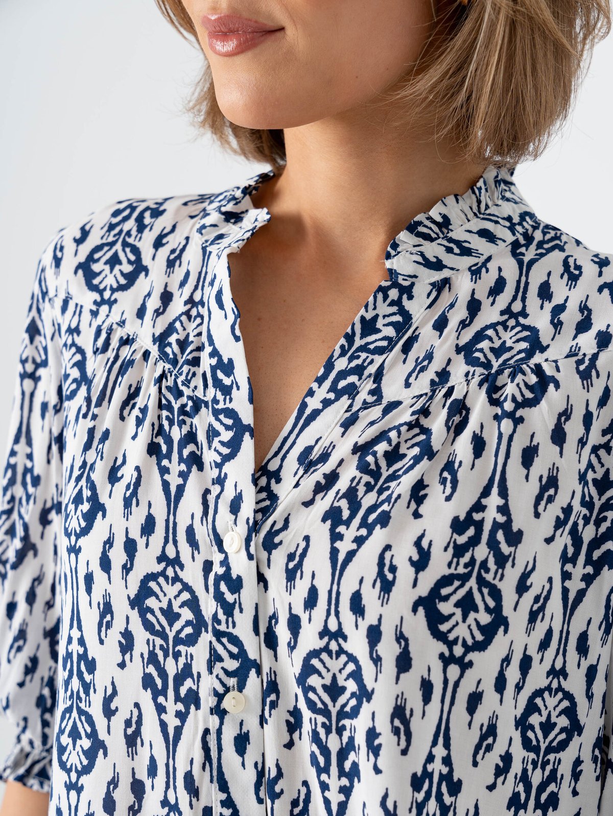 Only Raya 3/4 Shirt Night Sky / Ocean Graphic