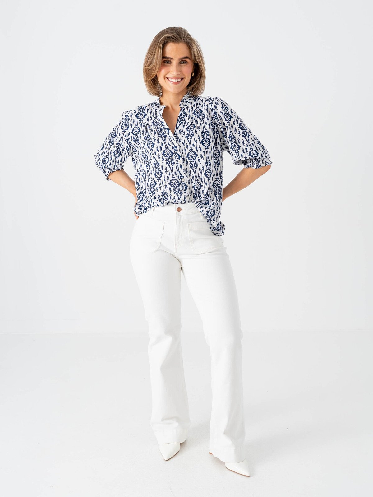 Only Raya 3/4 Shirt Night Sky / Ocean Graphic