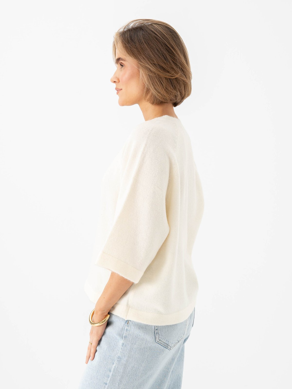 Only Simoni 3/4 Pullover Knit Birch Melange