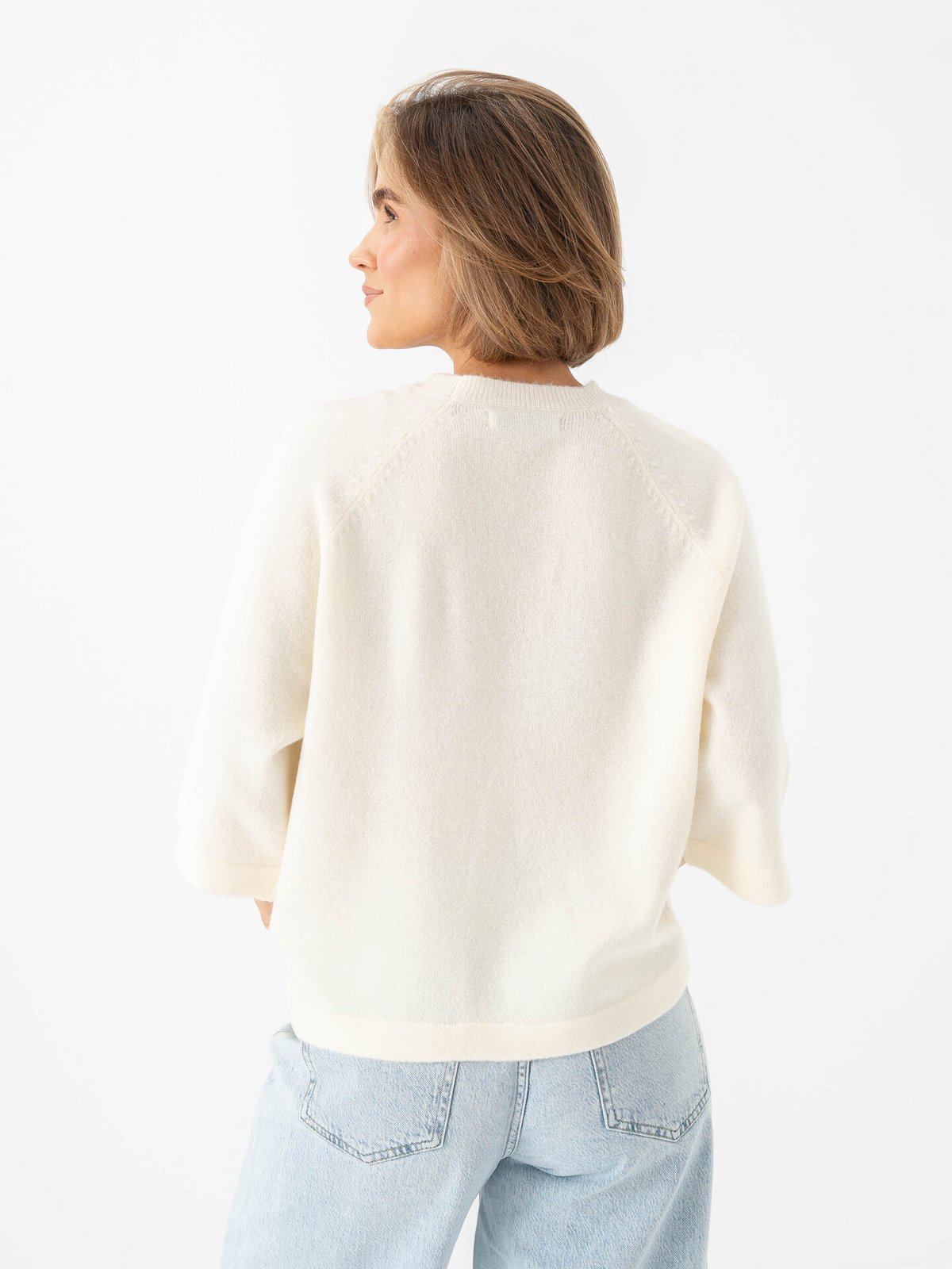 Only Simoni 3/4 Pullover Knit Birch Melange